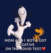 snoopy and woodstock are dancing together on a blue background with a quote .