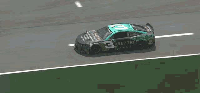 a race car with the number 3 on the front