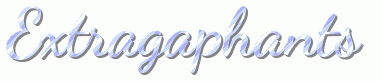 the word extragaphants is written in a blue font
