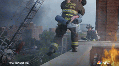 Jump Off The Building Chicago Fire GIF - Jump Off The Building Chicago Fire Jump Out GIFs