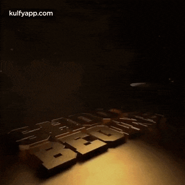 a 3d rendering of the word brown with a coin in the background