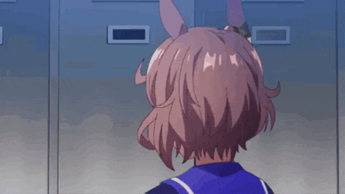 two anime characters are standing next to each other and looking at each other