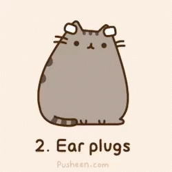 Pusheen Ear Plugs GIF - Pusheen Ear Plugs GIFs