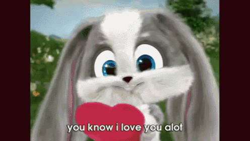 Bunny With A Heart GIF - I Love You A Lot Bunny Heart GIFs