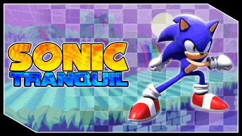 a poster for sonic tranquil with a cartoon character on it