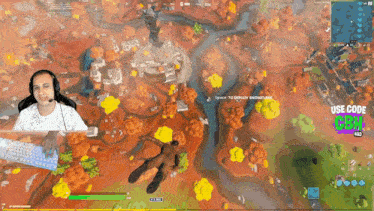 a man playing a video game with the words space to deploy snowflakes on the screen