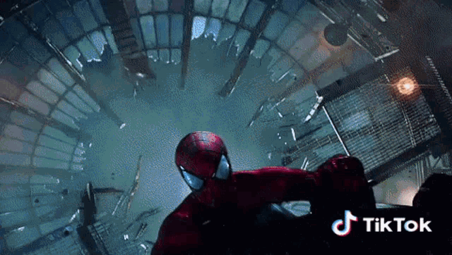 a picture of a spider man with a tiktok watermark