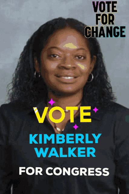 a poster for kimberly walker for the congress