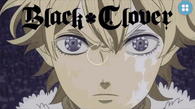 a picture of a person with the words black clover on the top