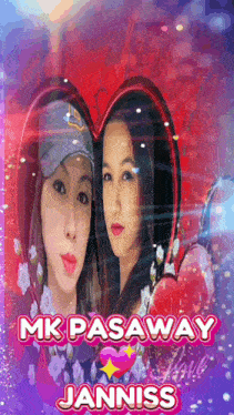 a picture of two women with the name janniss written on it