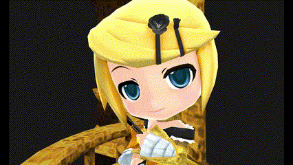 a cartoon character with yellow hair and blue eyes is wearing a yellow hat