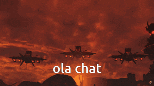 a picture of a robot with the words ola chat on the bottom