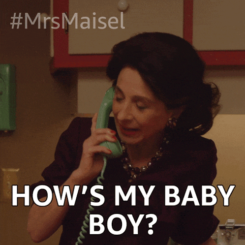 How'S My Baby Boy Rose Weissman GIF - How'S My Baby Boy Rose Weissman The Marvelous Mrs Maisel GIFs