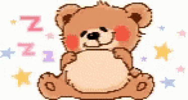 a teddy bear is sitting in front of a white background with stars and the letters nz .