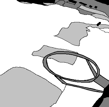 a black and white drawing of a cat holding another cat 's tail