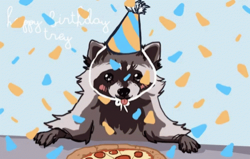 Raccoon Celebrate GIF - Raccoon Celebrate Confetti GIFs