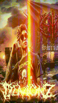 a man wearing sunglasses and a deathmetal shirt