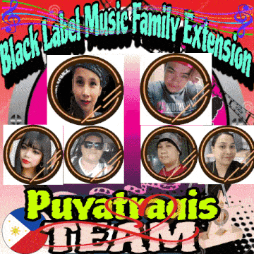 a black label music family extension poster with a collage of portraits
