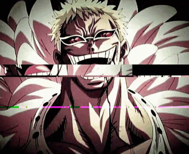 a cartoon of a man with a huge smile on his face