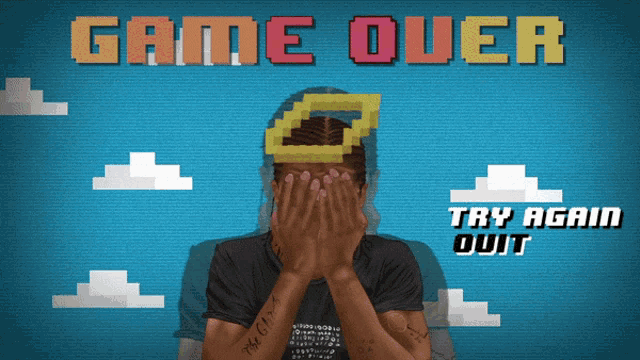 Game Over Try Again GIF - Game Over Try Again Quit GIFs