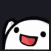 a cartoon character with a red tongue sticking out and a crown on its head .
