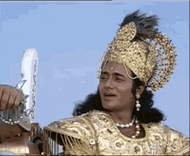Lord Krishna Arjun GIF - Lord Krishna Krishna Arjun GIFs