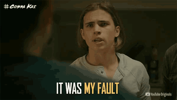 a young man says it was my fault in front of another man