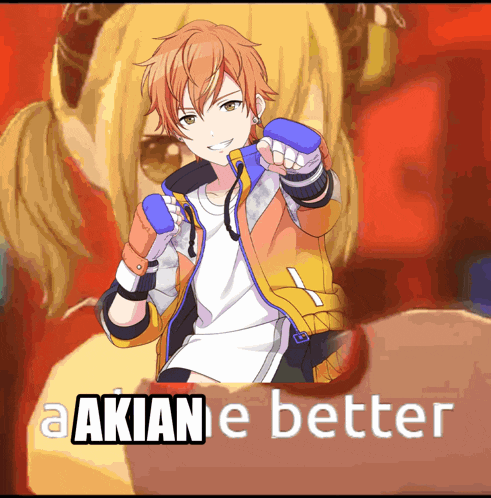 a picture of a boy with boxing gloves and the words akiane better below him