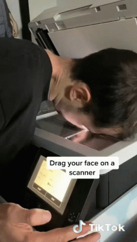 Drag Your Face In The Scanner Tiktok GIF - Drag Your Face In The Scanner Scan Tiktok GIFs
