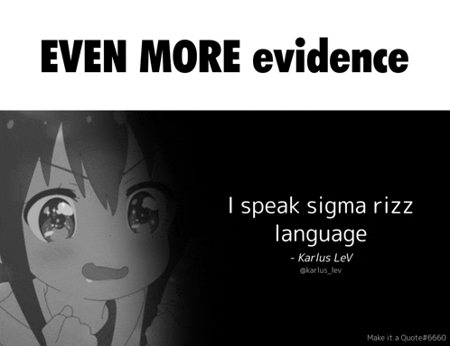 a black and white poster with the words even more evidence