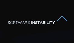 a black background with the words software instability written in white