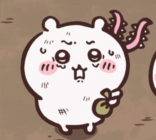 a cartoon drawing of a bear with a pink nose and a star on its face