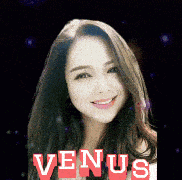 a picture of a woman with the word venus written on it