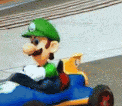 Luigi Go Cart GIF - Luigi Go Cart Mario GIFs