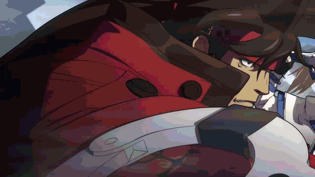 a close up of a cartoon character with the letter r on his chest