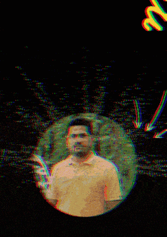 a happy birthday banner with a picture of a man in the middle