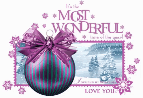a christmas card that says it 's the most wonderful time of the year on it