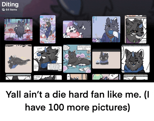 a collage of pictures with the words " all ain 't a die hard fan like me " at the top