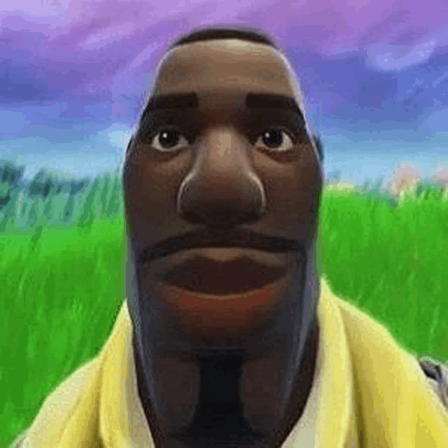 a close up of a cartoon character 's face with a beard .