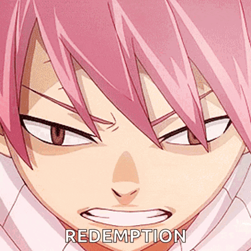 a close up of a person 's face with the word redemption written on the bottom