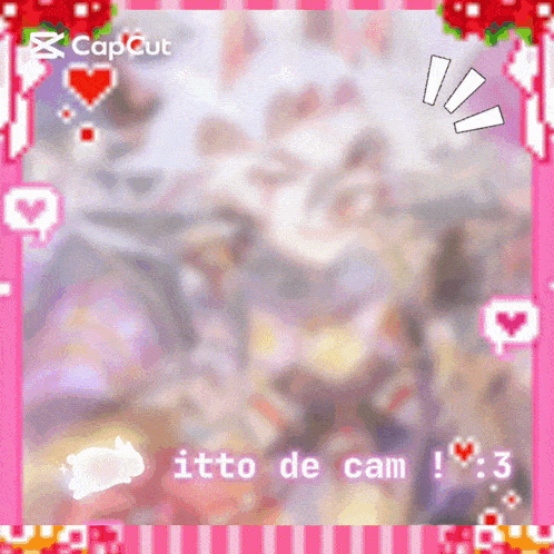 a blurred image of a person with the caption itto de cam !