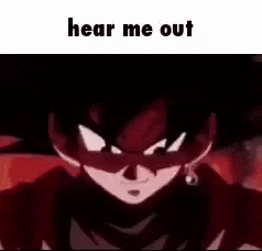 a screenshot of a cartoon character with the words `` hear me out '' written on it .