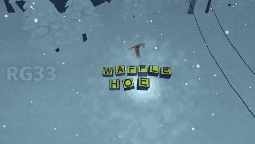 a cartoon of a girl with the words waffle ho on the top