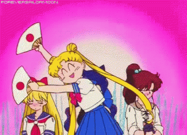 がんばれ　頑張れ　セーラームーン GIF - Sailor Moon Cheer Dance GIFs