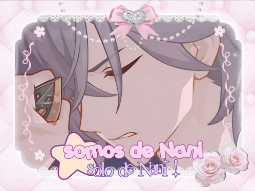 a picture of a person with the words somos de nami solo de nami