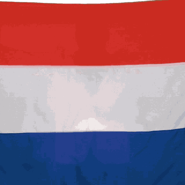 a red white and blue flag with a white star in the middle