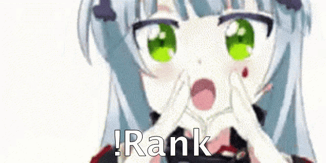 a girl with green eyes is making a heart shape with her hands and says rank .