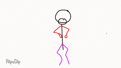 a drawing of a stick figure with the word flipaclip written below it