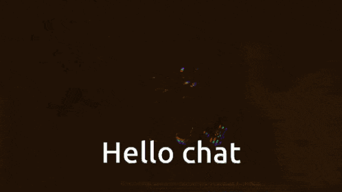 a picture of an explosion with the words hello chat