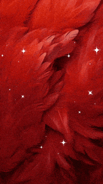 a red feathered background with the words piel de gallina